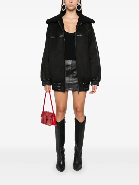 ROTATE BIRGER CHRISTENSEN faux-leather bomber jacket - Black - zdjęcie produktu nr 2