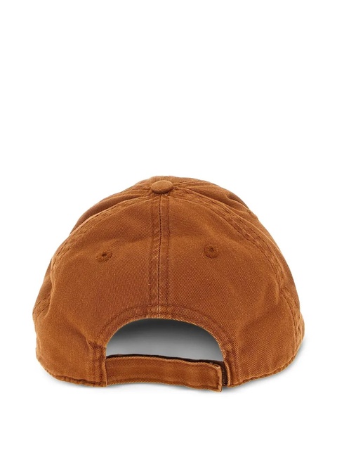 The Attico logo-embroidered frayed-edge hat - Brown - zdjęcie produktu nr 2