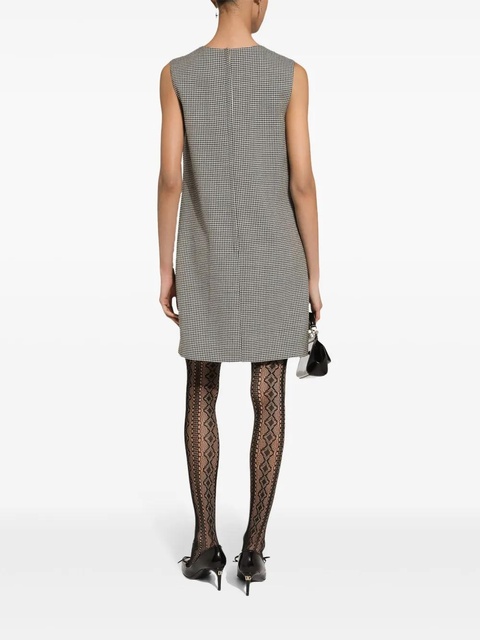 Dolce & Gabbana houndstooth-pattern wool dress - Brown - zdjęcie produktu nr 2