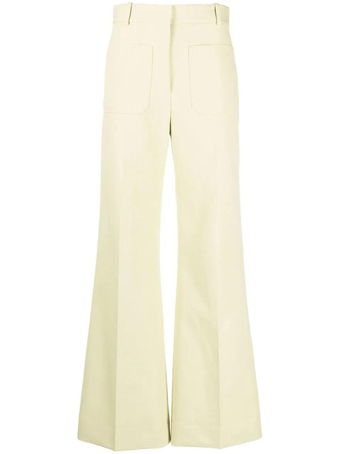 Victoria Beckham Alina tailored flared trousers - Green - zdjęcie produktu nr 1