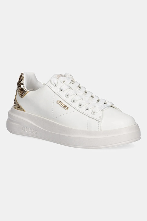 Guess sneakersy skórzane ELBINA10 damskie kolor biały FLFE10 ELE12 - zdjęcie produktu nr 1