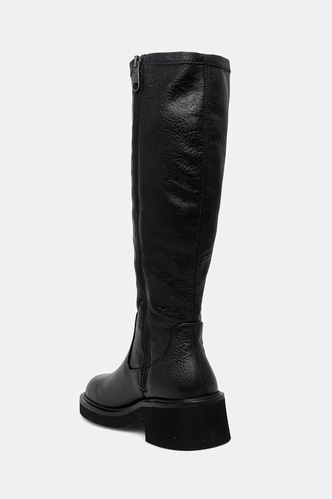 Tommy Jeans kozaki TJW STRETCHY LONG BOOT damskie kolor czarny na słupku EN0EN02851 - zdjęcie produktu nr 1