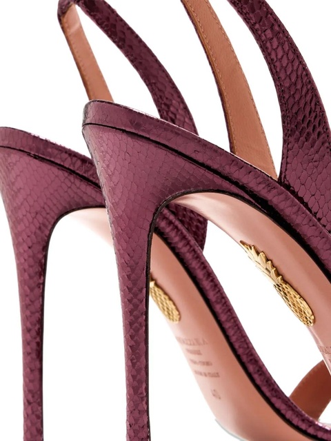 Aquazzura 105mm slingback leather sandals - Red - zdjęcie produktu nr 2