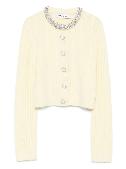 Self-Portrait button-up cardigan - Yellow - zdjęcie produktu nr 1