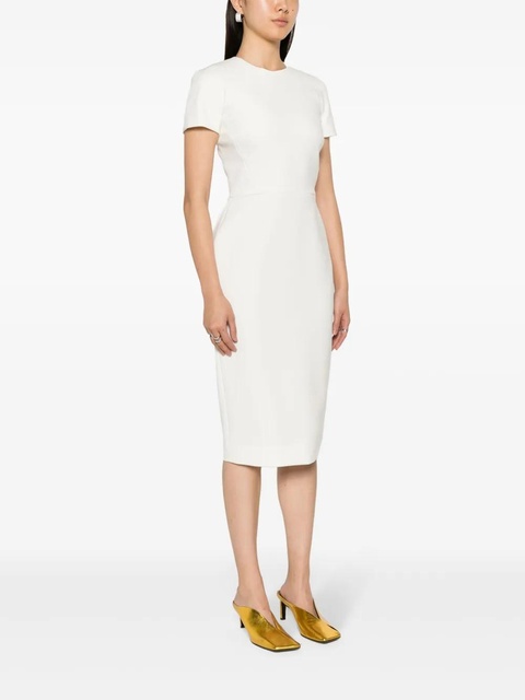 Victoria Beckham twill midi dress - Neutrals - zdjęcie produktu nr 1