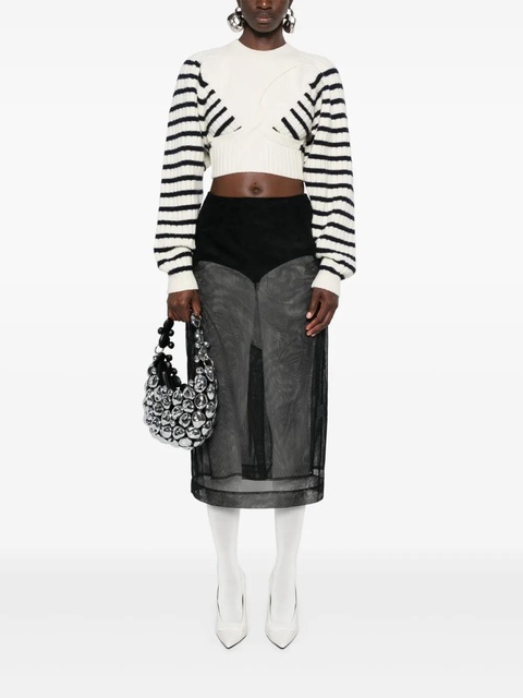 Jean Paul Gaultier striped twisted jumper - White - zdjęcie produktu nr 2