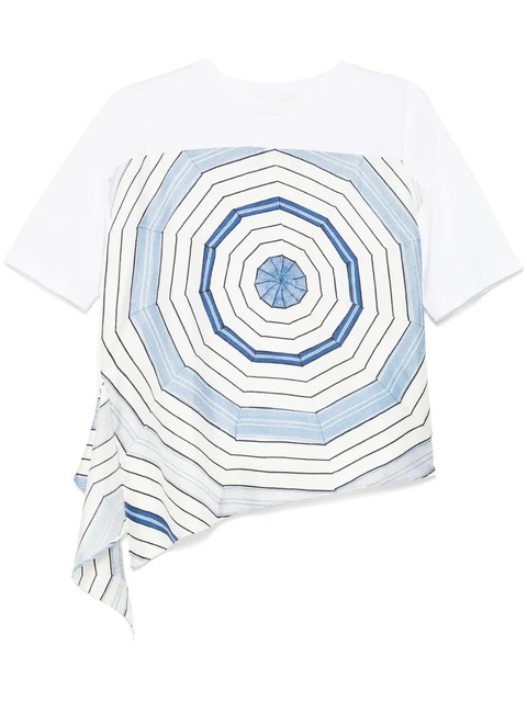 SANDRO x Louise Bourgeois geometric-print T-shirt - White - zdjęcie produktu nr 1