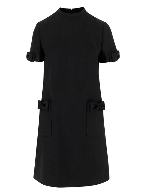 Valentino Garavani bow-detail pocket midi dress - Black - zdjęcie produktu nr 1