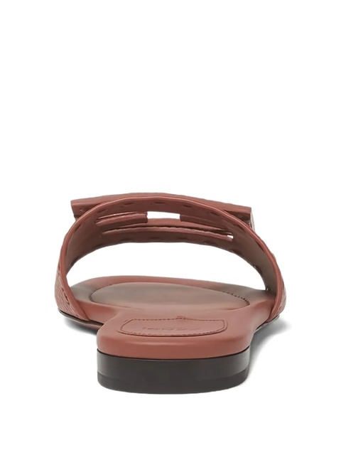 FENDI Baguette leather sandals - Brown - zdjęcie produktu nr 2