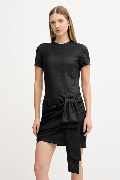 Pinko sukienka z dodatkiem wełny kolor czarny mini dopasowana 106143 A305 - zdjęcie produktu nr 2