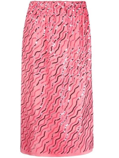 Marni sequin-embellished A-line skirt - Pink - zdjęcie produktu nr 1