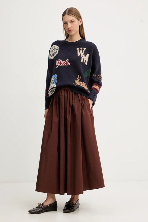 Weekend Max Mara sweter wełniany PAVIDI damski kolor granatowy lekki 2525366262600 - zdjęcie produktu nr 2