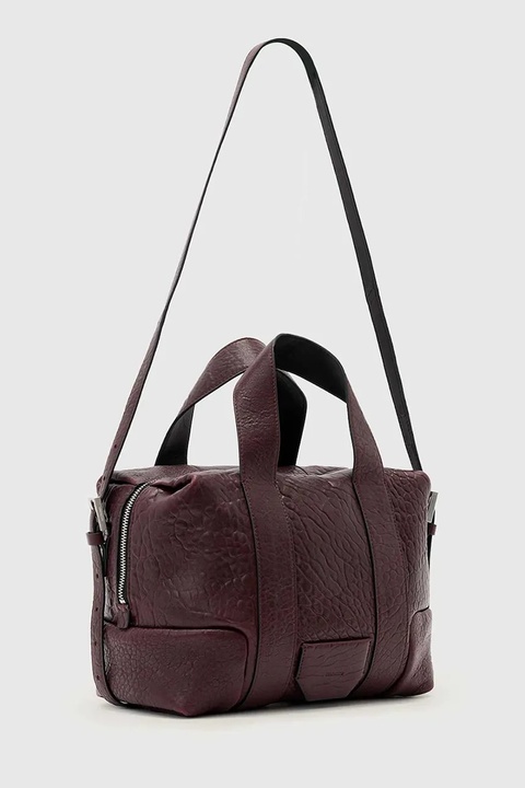 AllSaints torebka skórzana kolor brązowy W509XD - zdjęcie produktu nr 2