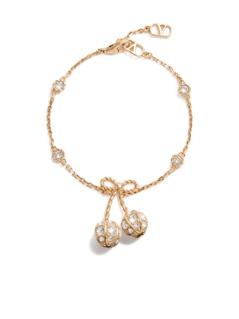 Valentino Garavani Cherrific Swarovski crystal-embellished bracelet - Gold - zdjęcie produktu nr 1