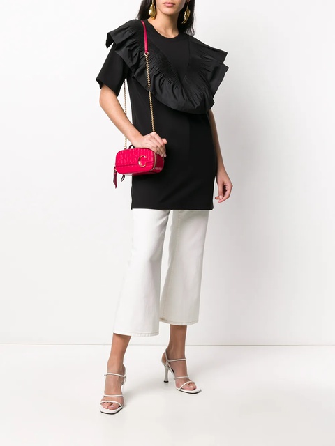 Valentino Garavani ruffle-bib elongated blouse - Black - zdjęcie produktu nr 2