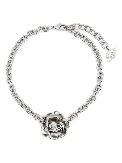 Blumarine rose-motif choker - Silver - zdjęcie produktu nr 1