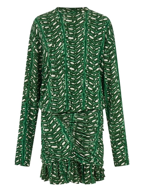 Ferragamo printed mini dress - Green - zdjęcie produktu nr 1