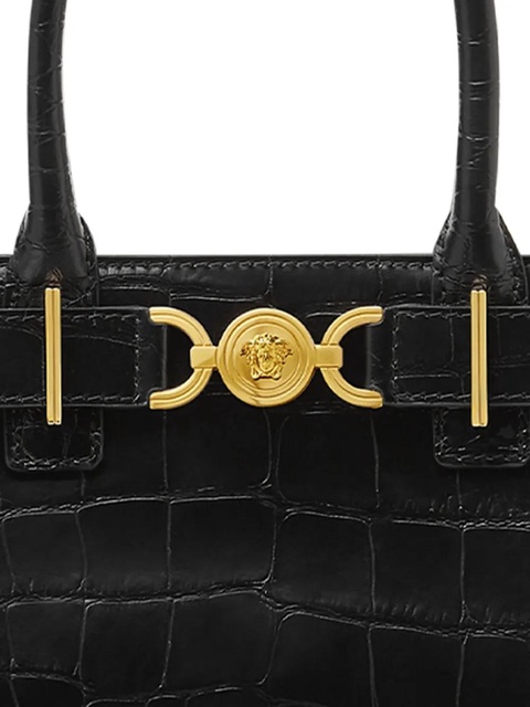 Versace small Medusa '95 croc-effect tote bag - Black - zdjęcie produktu nr 2