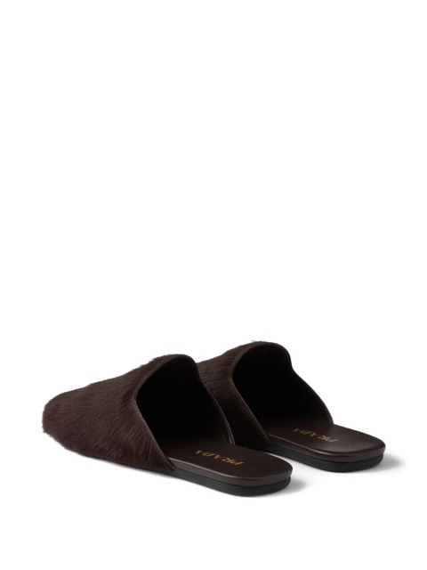 Prada Leather mules - Brown - zdjęcie produktu nr 2