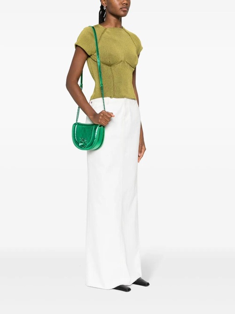 PINKO mini Click Round Love crossbody bag - Green - zdjęcie produktu nr 1