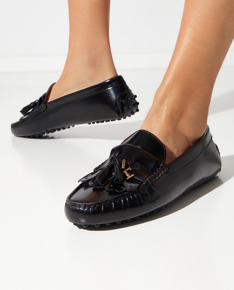 TOD'S - Czarne loafery Gommino Driving - zdjęcie produktu nr 1