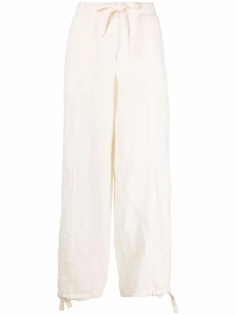 Jil Sander tied-waist straight trousers - White - zdjęcie produktu nr 1