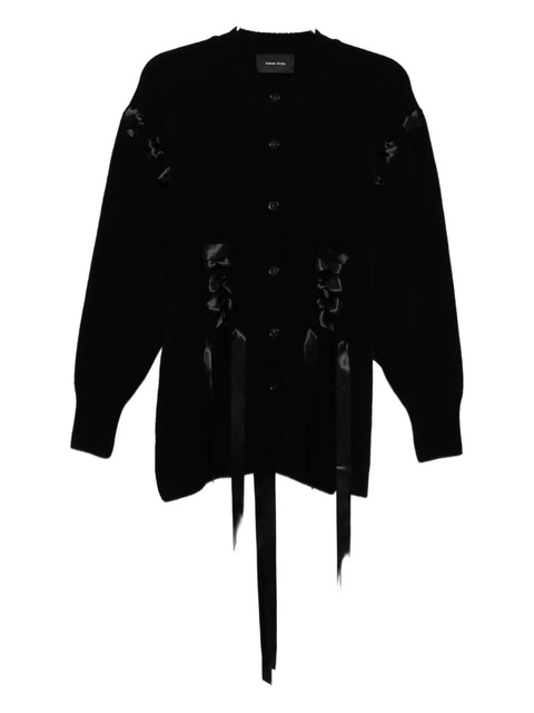 Simone Rocha ribbon corset cardigan - Black - zdjęcie produktu nr 1