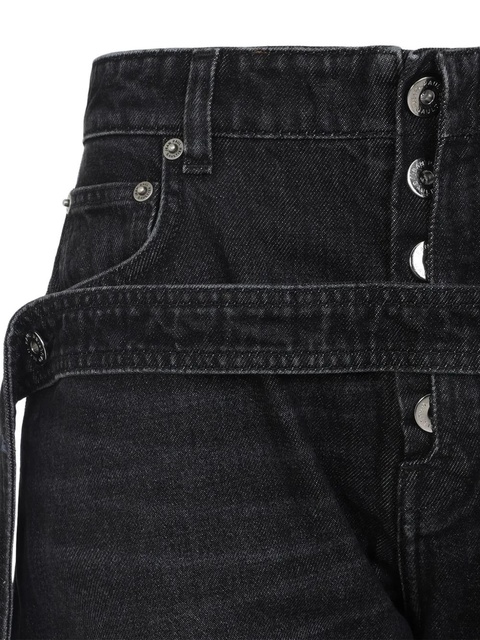 Jean Paul Gaultier belted balloon jeans - Black - zdjęcie produktu nr 2
