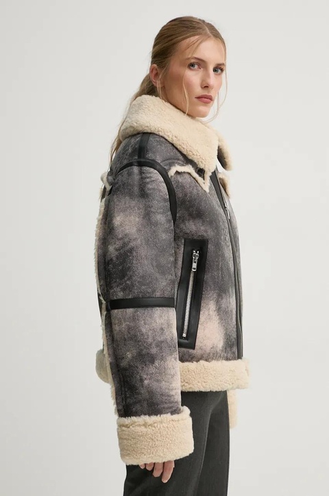 Stand Studio kurtka Lessie Jacket damska kolor szary przejściowa oversize 61957-9073 - zdjęcie produktu nr 2