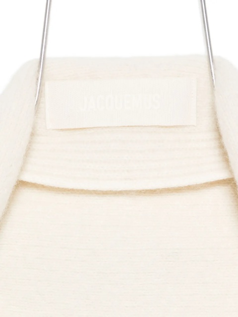 Jacquemus ribbed-knit collar scarf - White - zdjęcie produktu nr 1
