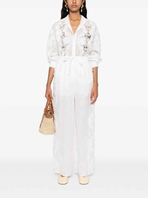 ZIMMERMANN Halliday wide-leg trousers - White - zdjęcie produktu nr 2