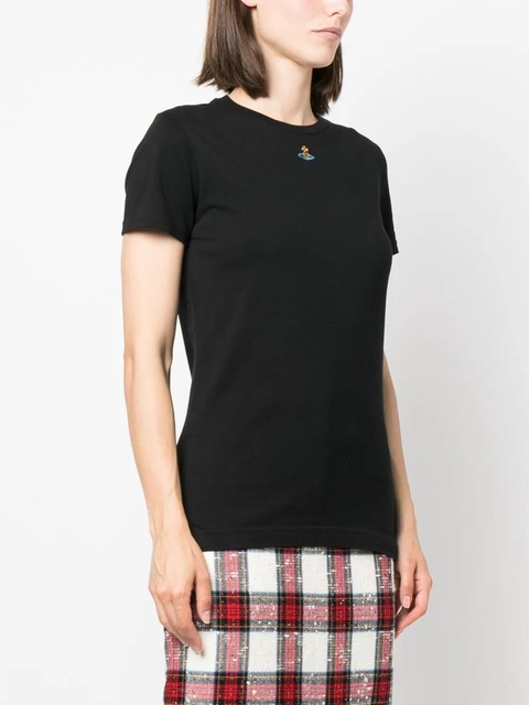 Vivienne Westwood Orb logo-embroidery cotton T-shirt - Black - zdjęcie produktu nr 2