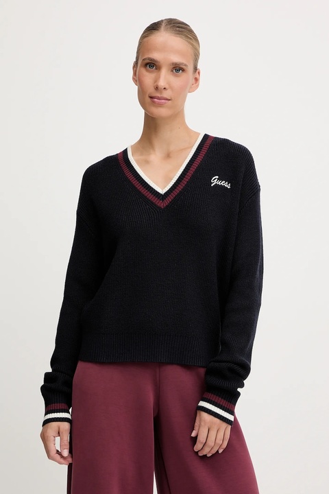 Guess sweter z dodatkiem wełny SABINA damski kolor granatowy lekki V5BR01 Z1152 - zdjęcie produktu nr 1