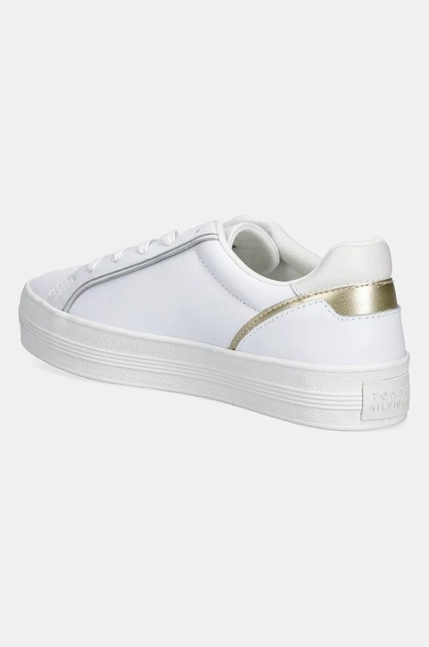 Tommy Hilfiger sneakersy skórzane ESSENTIAL VULC SNEAKER damskie kolor biały FW0FW08757 - zdjęcie produktu nr 2