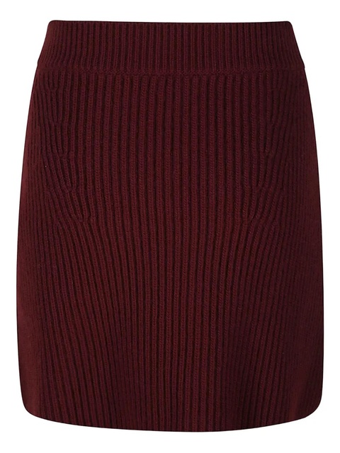 Jil Sander ribbed skirt - Red - zdjęcie produktu nr 1