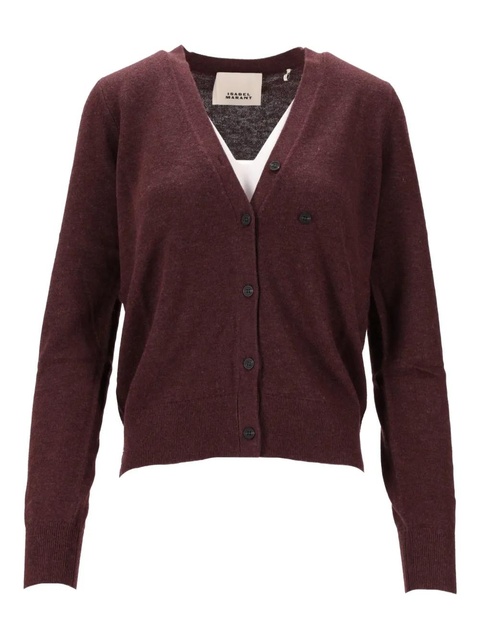 ISABEL MARANT Carline buttoned cardigan - Red - zdjęcie produktu nr 2