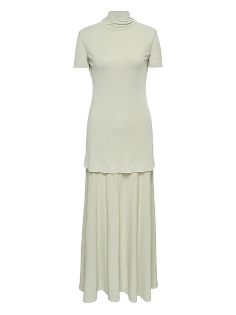 Jil Sander high-neck flared dress - Green - zdjęcie produktu nr 1