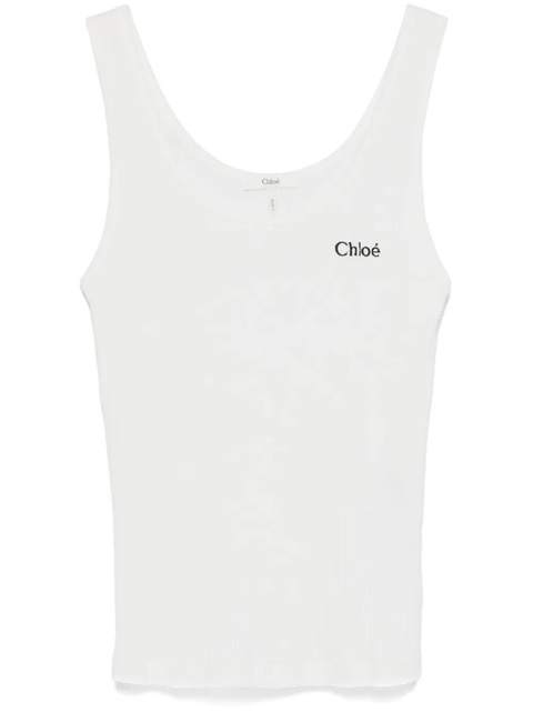 Chloé jersey tank top - White - zdjęcie produktu nr 1