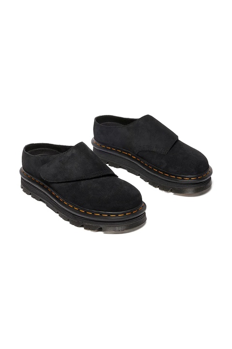 Dr. Martens klapki zamszowe ZebZag AnyWair Mule kolor czarny DM41730001 - zdjęcie produktu nr 2