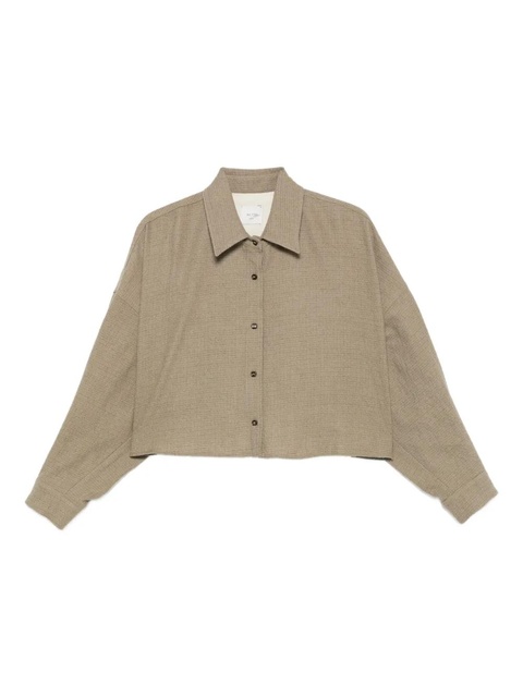 Alysi button-up wool shirt - Green - zdjęcie produktu nr 1