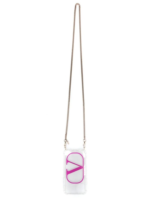 Valentino Garavani VLogo chain-strap iPhone 11 Pro case - Neutrals - zdjęcie produktu nr 1