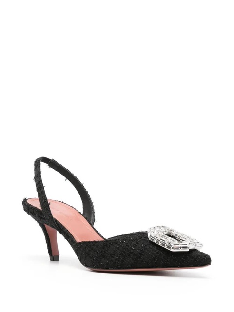 Amina Muaddi Camelia 105mm crystal-buckle pumps - Black - zdjęcie produktu nr 2