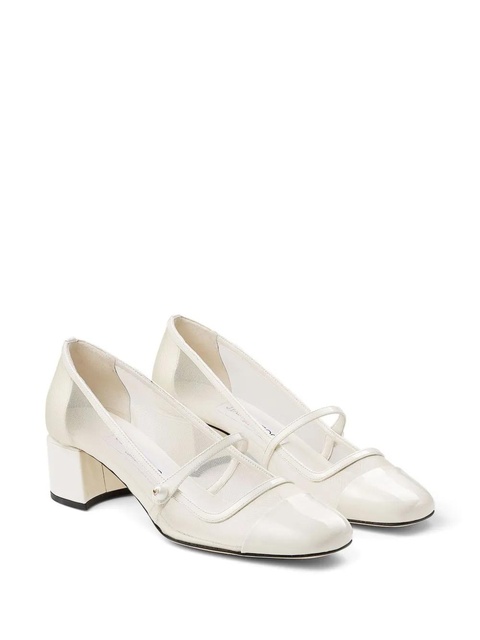 Jimmy Choo Elisa 45mm leather pumps - White - zdjęcie produktu nr 1