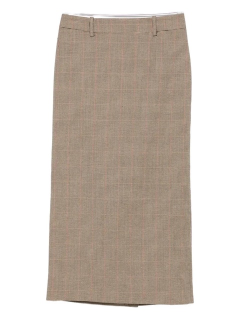 The Frankie Shop plaid-pattern midi skirt - Neutrals - zdjęcie produktu nr 1