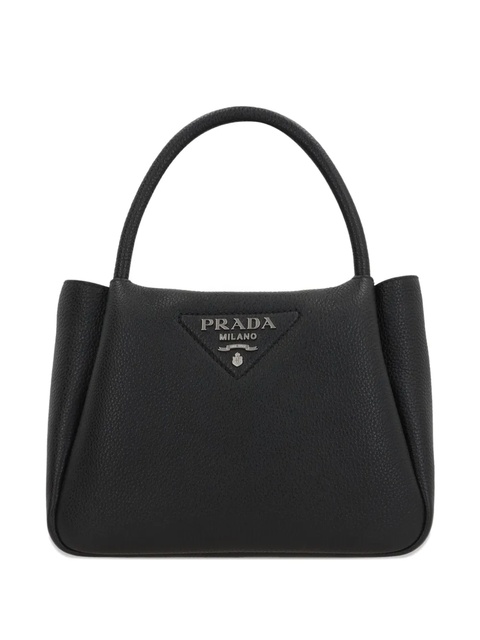 Prada small logo-plaque top-handle tote bag - Black - zdjęcie produktu nr 1