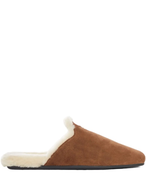 Prada suede-leather shearling mules - Brown - zdjęcie produktu nr 1