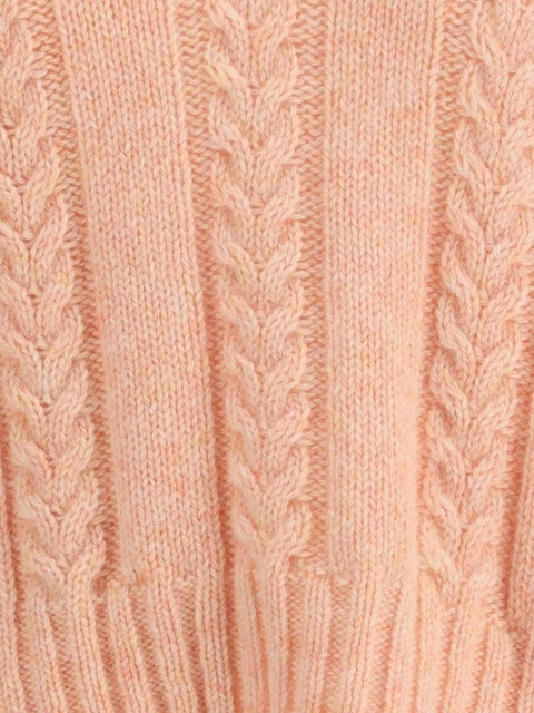 LOEWE cable-knit v-neck sweater - Pink - zdjęcie produktu nr 2