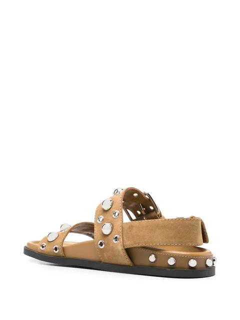 Valentino Garavani Nellcôte studded buckle sandals - Brown - zdjęcie produktu nr 1