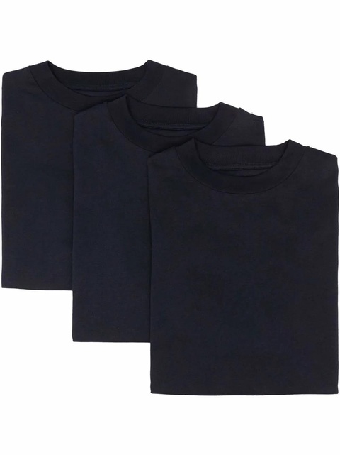 Jil Sander three-pack logo patch t-shirt - Blue - zdjęcie produktu nr 1