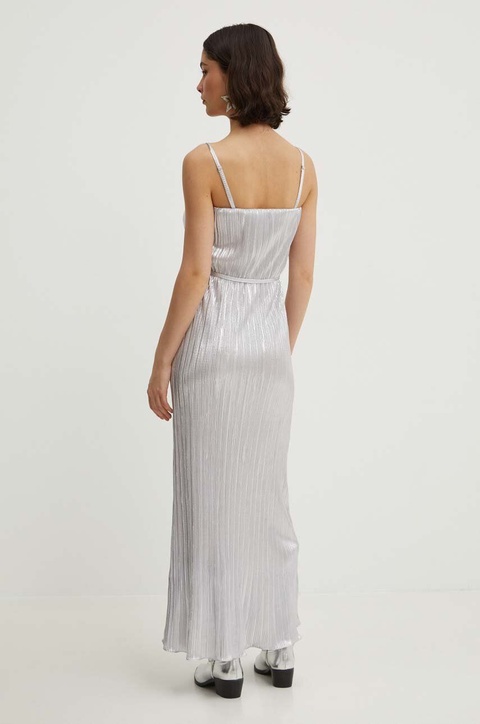 Never Fully Dressed sukienka Luna kolor srebrny maxi rozkloszowana NFDDR1400 - zdjęcie produktu nr 2